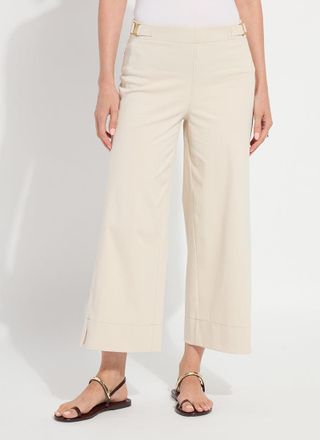 Lyss&eacute; Nylah Detail Wide Leg Crop Pant (26 Inseam)