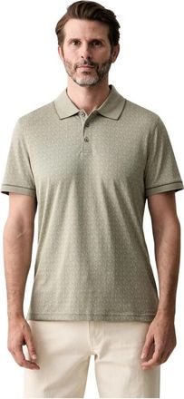 Michael Kors Signature Logo Katoenen Jersey Polo Shirt - Heren - Polos - Groen - XL - Katoen - Tops