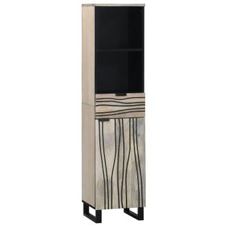 Berkfield Home Bathroom Cabinet with Drawer with Shelf with Storage with Door Brown, Black 38 x 33.5 x 160 cm in Brown