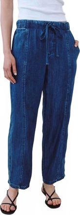 Bella Dahl Seamed Soft Barrel Pant In Horizon Blue Wash