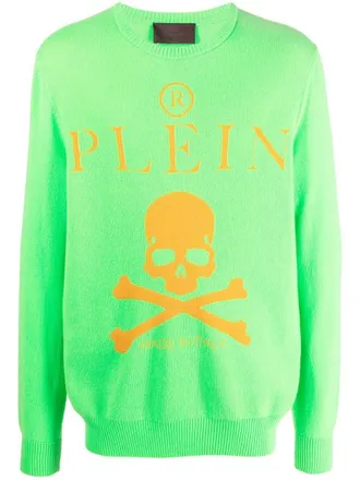 Philipp Plein Skull And Plein cashmere jumper - men - Fabric - L - Green