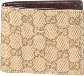 Gucci Essence Classic Gg Coated Canvas Bifold Wallet