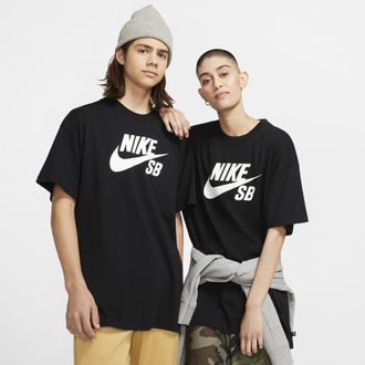 Nike Mens Nike SB Logo Skate T-Shirt in Black | CV7539-010