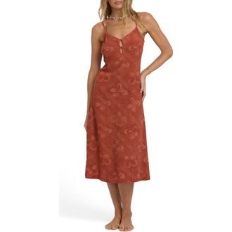 Billabong Fresh Daze Midi Sundress in Dark Chino at Nordstrom Rack, Size X-Small