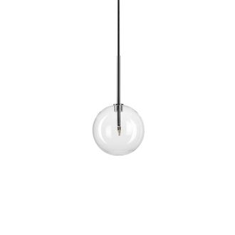 Netlighting EQUINOXE 15cm Globe Pendant Ceiling Light Chrome in Grey