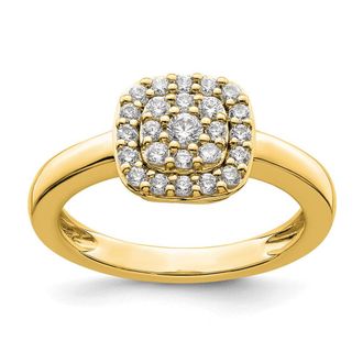 Diamond2Deal 14k Yellow Gold Lab Grown Diamond Wedding Band Ring 0.45Ct Clarity- VS Color- G-H