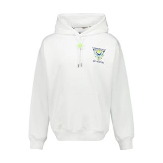 Casablanca Tennis Club Icon Hooded Sweatshirt - Heren - Hoodies - Wit - XL - Katoen - Hoodies & sweatvesten