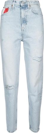 Tommy Jeans Klassieke Denim Jeans voor dagelijks gebruik - Dames - Slim Fit Jeans - Blauw - W28 - Denim - Jeans