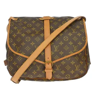 Louis Vuitton Saumur Monogram Canvas Brown Canvas Handbag (Pre-Owned)