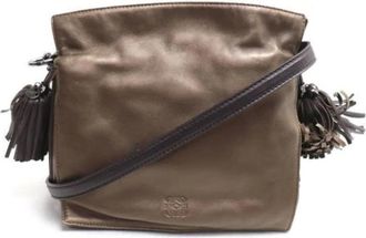 Loewe Pre-owned Cross Body Bags, female, Brown, Size: ONE SIZE Pre-owned Leather Shoulder Bag
