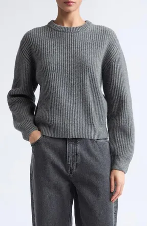 Jil Sander Wool Crop Sweater in Koala at Nordstrom, Size 44