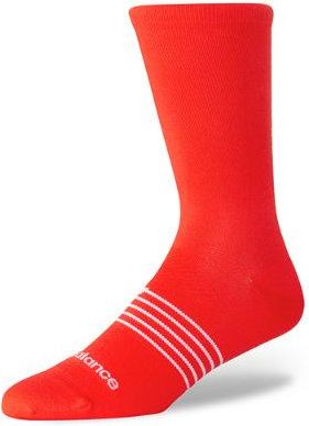 New Balance Unisex Pro Run Graphic Crew Calzini 1 Pair in Rosso, Nylon, Taglia XL