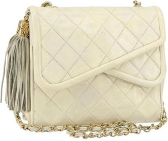 Chanel Pre-owned Shoulder Bags, female, White, Size: ONE SIZE Pre-owned Vintage Shoulder Bag