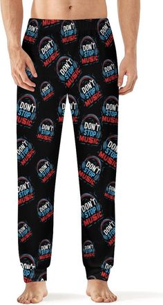 Generic Dont Stop Music Mens Pyjama Bottoms Pjs Pajama Pants Lounge Joggers Sweatpants Casual Sleepwear
