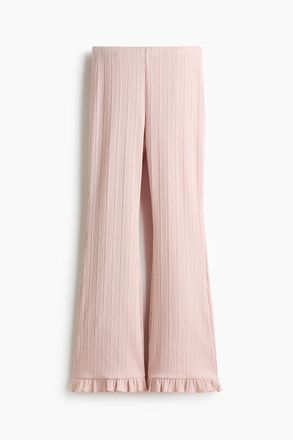 H&M Ausgestellte Hose aus Rippstrick - Pink