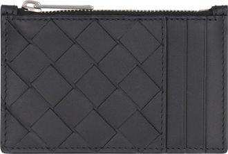 Bottega Veneta Mens Leather Card Holder Black Calf Wallets & Cardholders