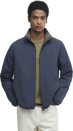 Barbour zomerjas Barbour donkerblauw reversible geruit waterafstotend