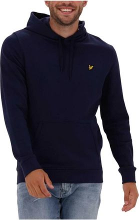 Lyle & Scott Pullover Hoodie - Heren - Hoodies - Blauw - S - Katoen - Hoodies & sweatvesten