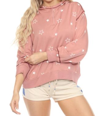 PJ Salvage Ric Rak Patty Wack Hoodie In Rosewood