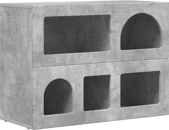 vidaXL Aparador Gris Concreto 80.5 X 35 X 59 Cm Madera De Ingenier&iacute;a Vidaxl