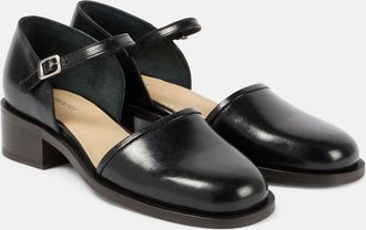 Christophe Lemaire Leather Mary Jane pumps