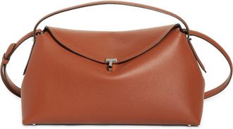 Toteme T-Lock Grained Leather Top Handle Bag in Sienna at Nordstrom