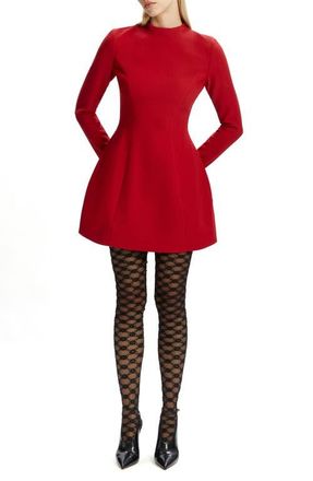 Bardot Delphi Long Sleeve Minidress in Burgundy at Nordstrom, Size 2