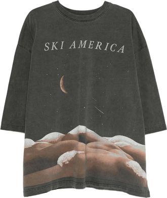 Willy Chavarria T-shirt met grafische print - Grijs