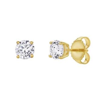 LuvMyJewelry Valeria 14K Gold Lab Grown Round Solitaire Diamond Earrings - 0.75 Ct in 14K Yellow Gold at Nordstrom