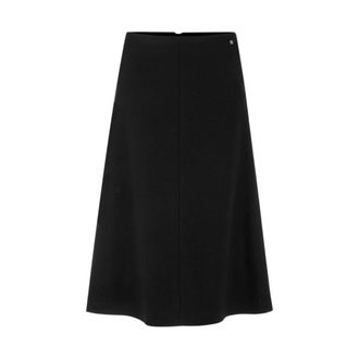 Marc Cain Walkrock Midi Rok - Dames - Rokken - Zwart - Maat: 3XL Wol