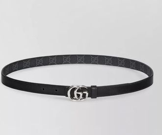 Gucci leather reversible thin belt
