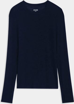 SPLITS59 Womens Louise Rib Long Sleeve In Indigo