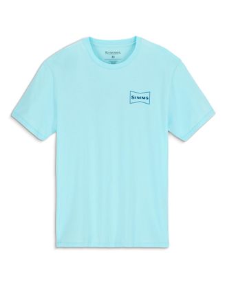 Simms Mens Salty Sign T-Shirt, Sea Breeze, Large