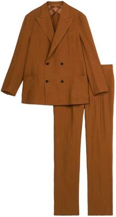 Fortela Marcello Linen Suit in Brown at Nordstrom, Size 46 Eu