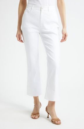 Cinq &agrave; Sept Stevie Crop Jeans in White at Nordstrom, Size 10