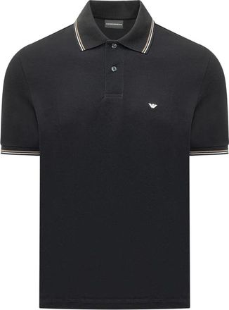 Emporio Armani Polo Shirt - Heren - Polos - Blauw - S - Katoen - Tops