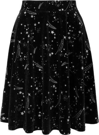 Hell Bunny Cosmic Dust Skirt Blk