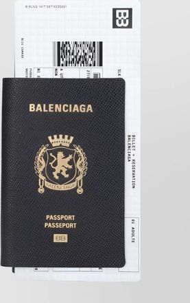 Balenciaga branded zip passport cardholder