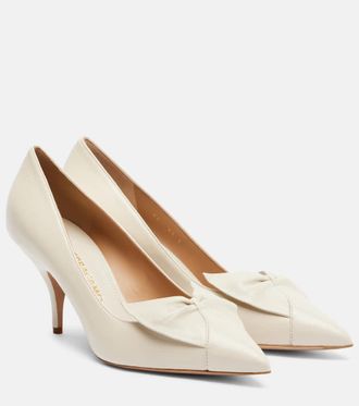 Ferragamo Gwen 70 leather pumps