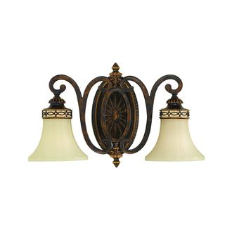 Netlighting Drawing Room 2 Light Indoor Wall Light Walnut E27 in Brown