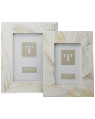 Two's Company Set Of 2 Mother Of Pearl Frames