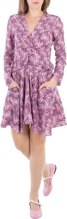 Isabel Marant Ladies Pink Usmara Printed Silk Dress, Brand Size 36 (US Size 2)
