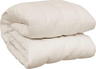 vidaXL Manta Con Peso Tela Color Crema Claro 220x260 Cm 15 Kg Vidaxl