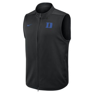 Nike Duke Victory Nike Mens Therma-FIT College Full-Zip Vest in Black | 03OJ00ADU-3VN