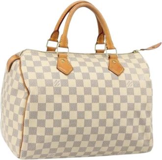 Louis Vuitton Pre-owned Speedy 30 Hand Bag - Dames - Vintage Handtas - Wit - ONE Size - Leer - Vintage
