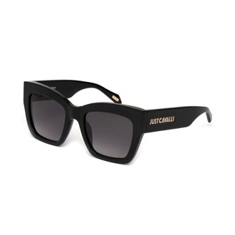 Just Cavalli Sunglasses, unisex, Black, 53 MM, Sunglasses with Grey Gradient Lenses