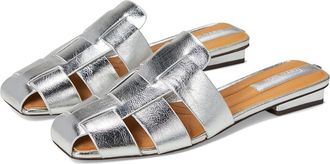 Franco Sarto L-tavana Mule Womens Shoes Silver Metallic : 5.5 M, Leather