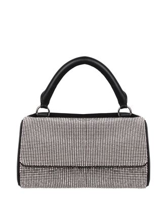 Kara White crush mini bag with decoration