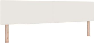 vidaXL Cabecero Con Cabecera Manual Crema 200 Cm Tela De Rayas Vidaxl