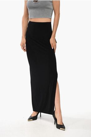 Norma Kamali Side Slit Maxi Sheath Skirt size Xs
